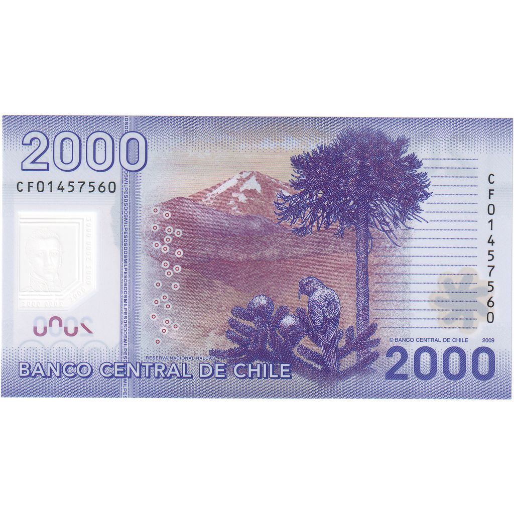 Banknot, 
  
  Şili, 
  
  2000 Peso