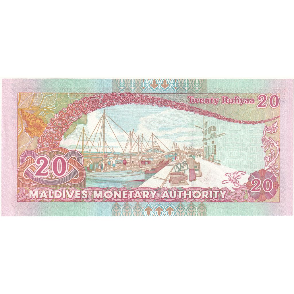 Maldivler, 
  
  20 Rufiyaa, 
  
  2000