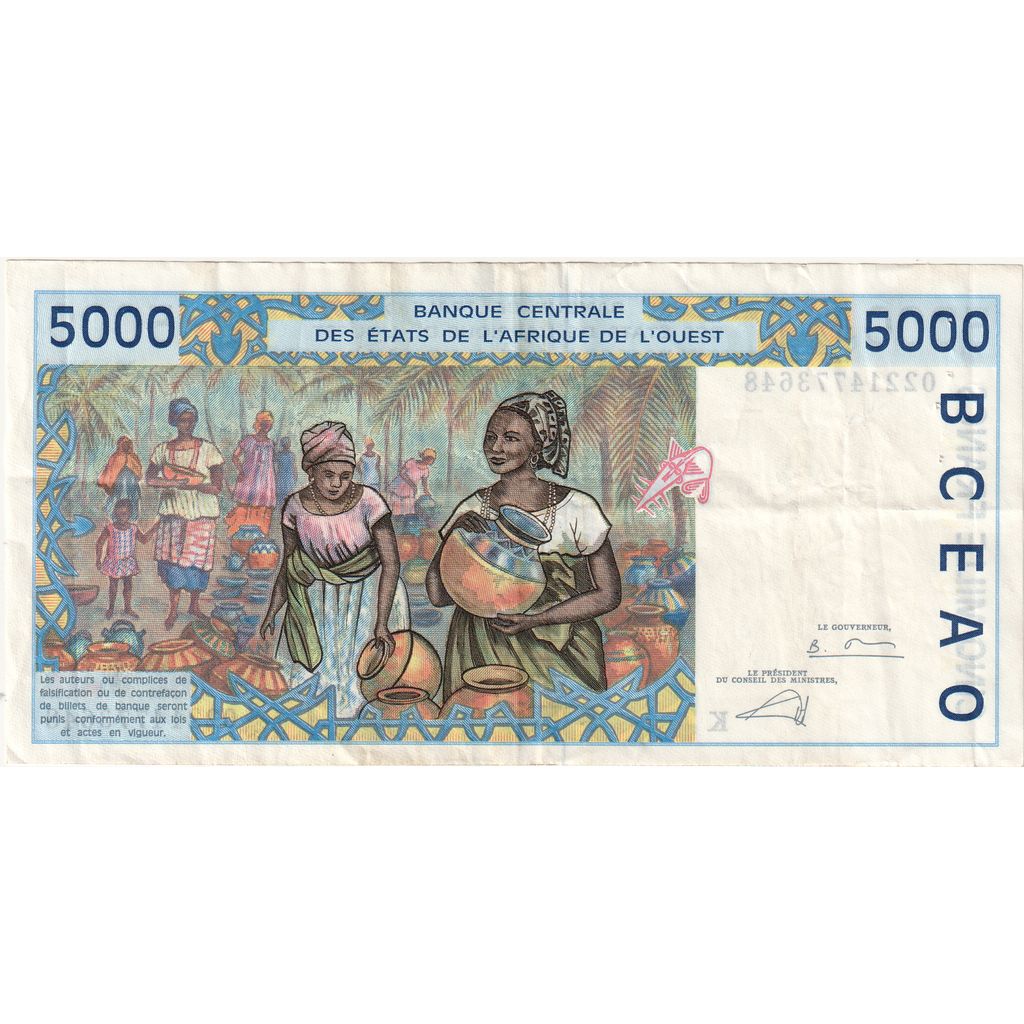 Batı Afrika Devletleri, 
  
  5000 Frank, 
  
  Avustralya(55-58)