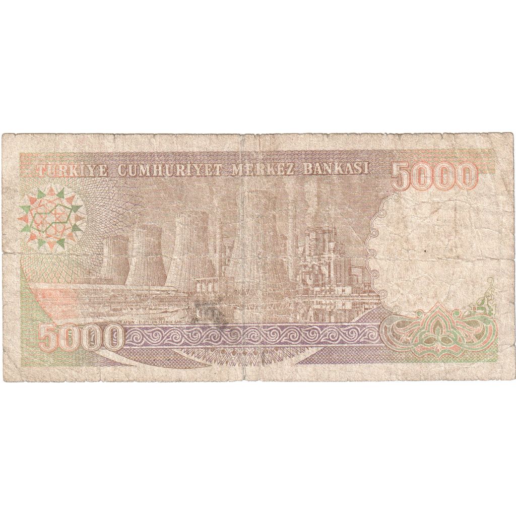 Hindi, 
  
  5000 lira, 
  
  VF(20-25)