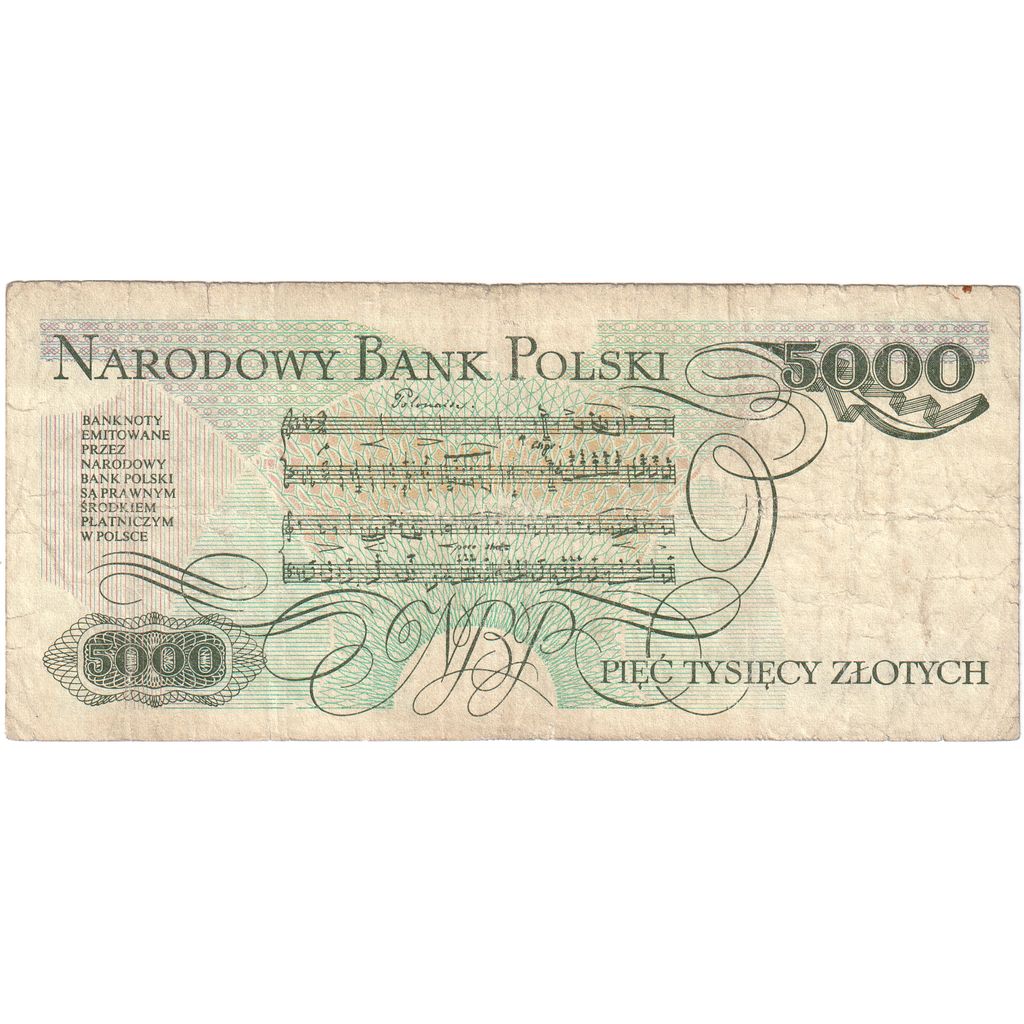 Polonya, 
  
  5000 Zlotiç, 
  
  1988-12-01