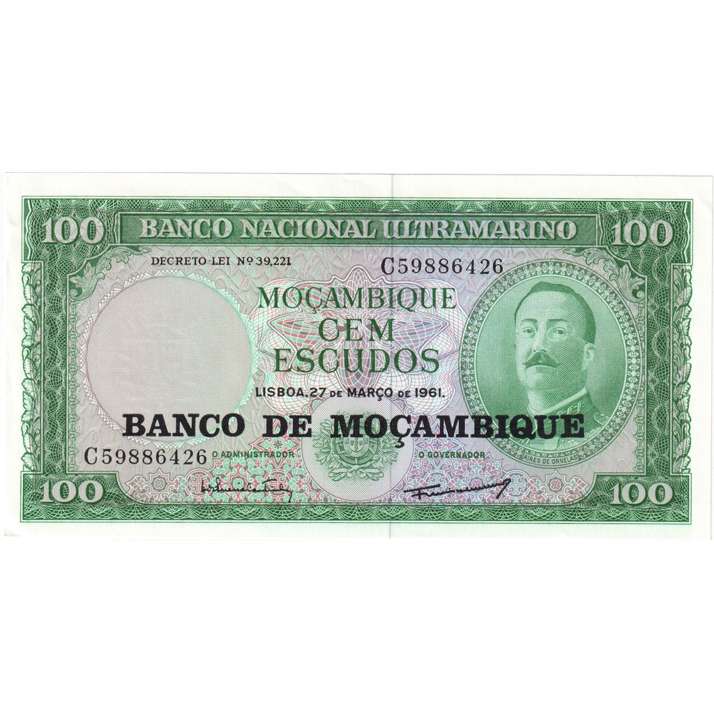 Mozambik, 
  
  100 Escudo, 
  
  1961-03-27