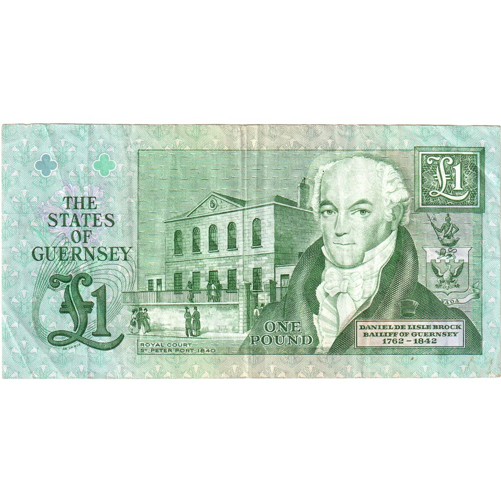 Guernsey, 
  
  1 pound, 
  
  EF(40-45)