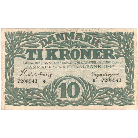 Danimarka, 
  
  10 Kron, 
  
  EF(40-45)