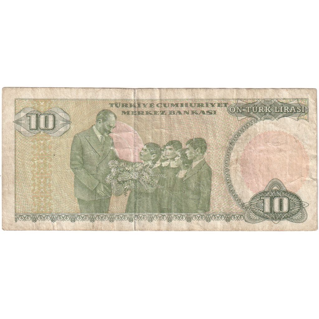 Hindi, 
  
  10 lira, 
  
  VF(20-25)