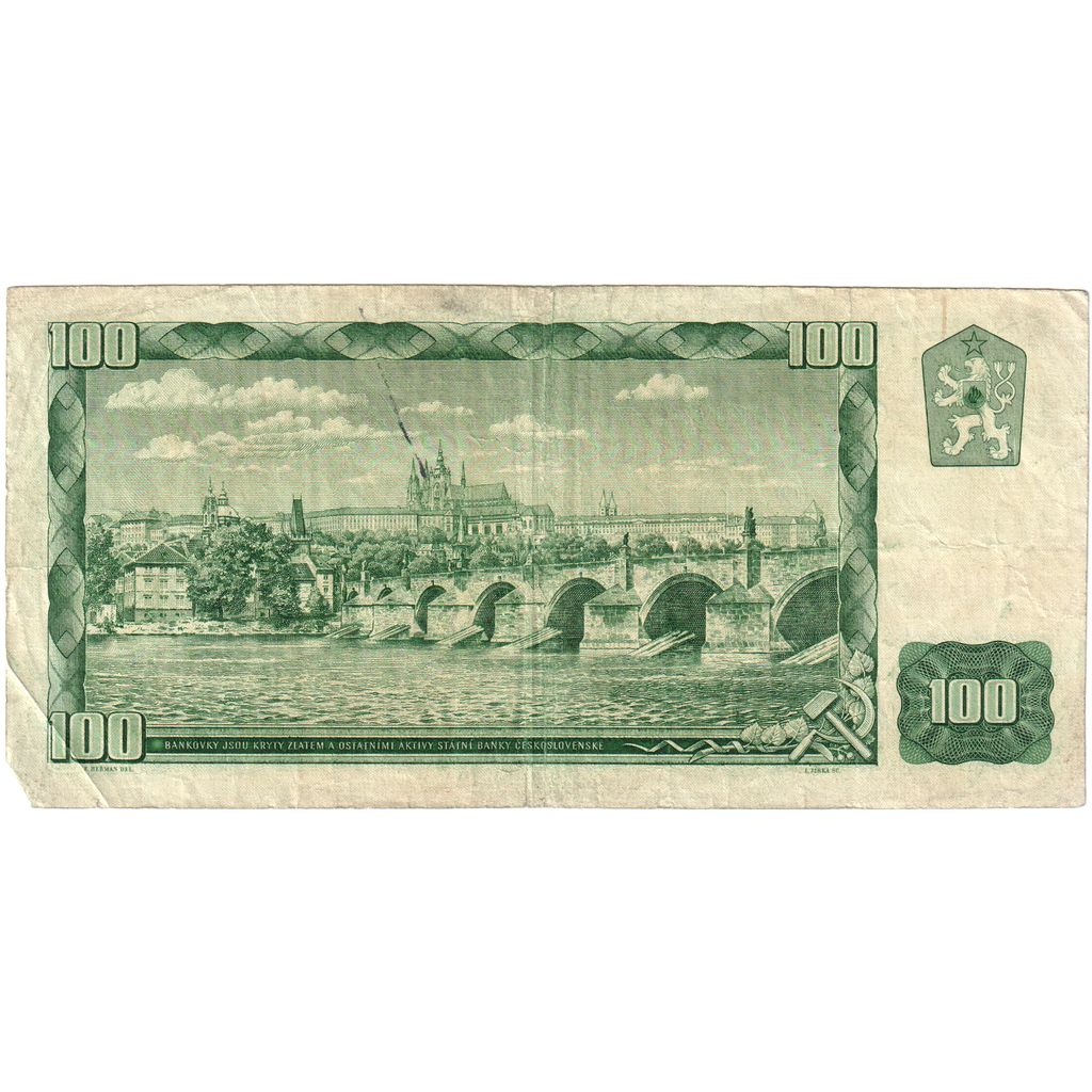 Çekoslovakya, 
  
  100 Korun, 
  
  VF(30-35)