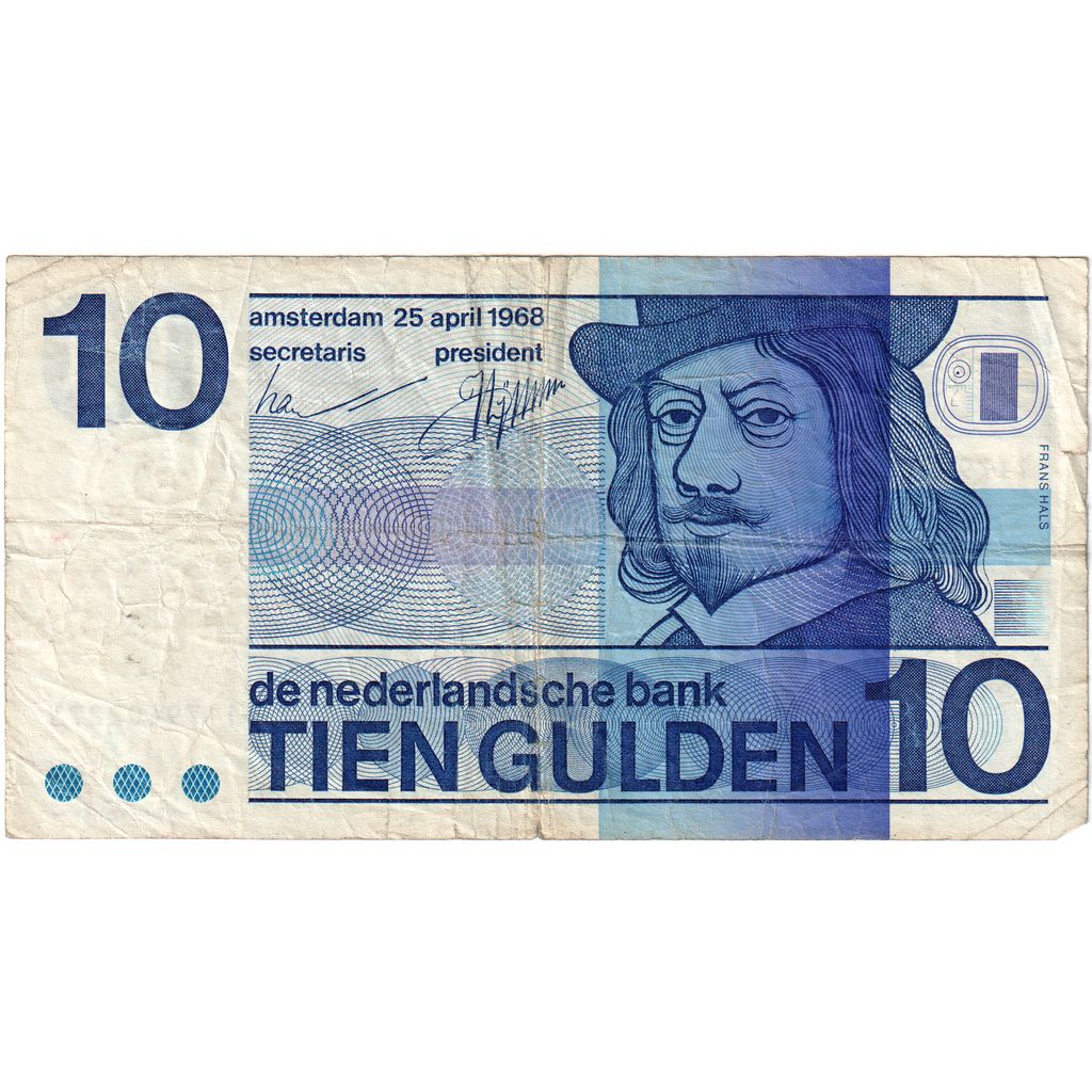 Hollanda, 
  
  10 Gülden, 
  
  1968