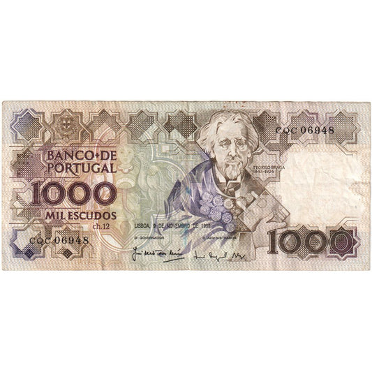 Portekiz, 
  
  1000 Escudo, 
  
  1989-11-09