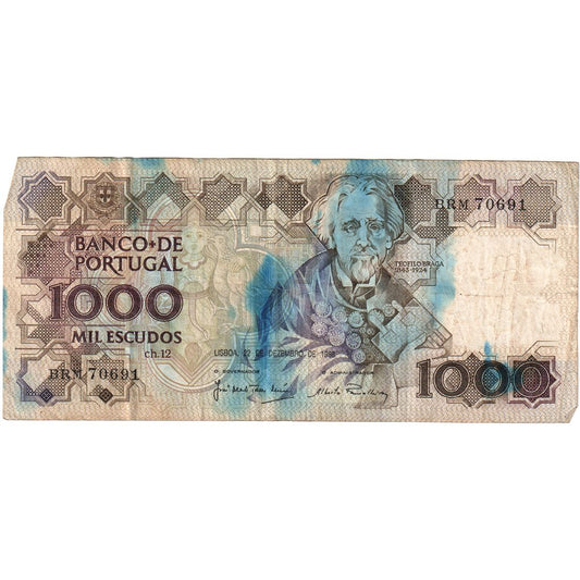 Portekiz, 
  
  1000 Escudo, 
  
  1988-12-22