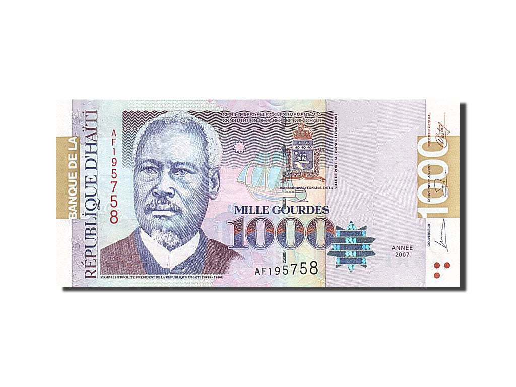 Banknot, 
  
  Haiti, 
  
  1000 Su Kabağı