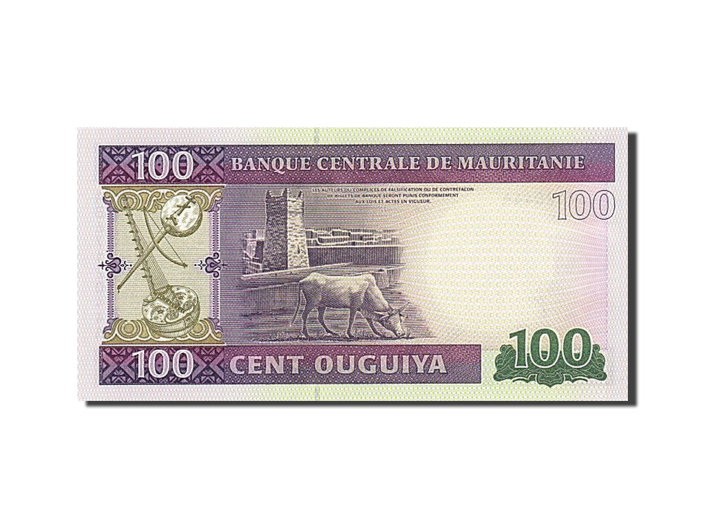 Banknot, 
  
  Moritanya, 
  
  100 Ouguiya