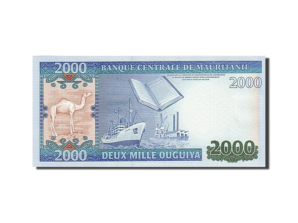 Banknot, 
  
  Moritanya, 
  
  2000 Ouguiya