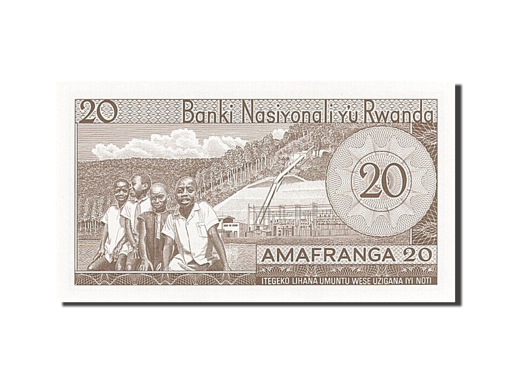 Banknot, 
  
  Ruanda, 
  
  20 Frank