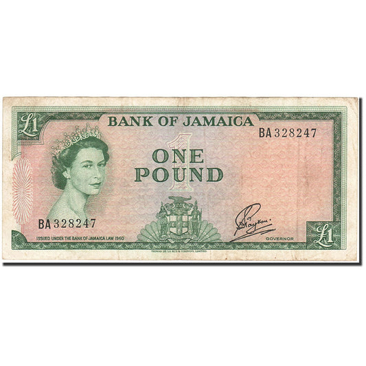 Banknot, 
  
  Jamaika, 
  
  1 pound