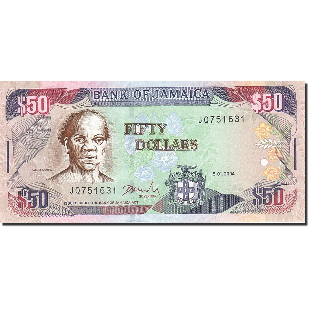 Banknot, 
  
  Jamaika, 
  
  50 Dolar