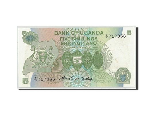 Banknot, 
  
  Uganda, 
  
  5 Şilin