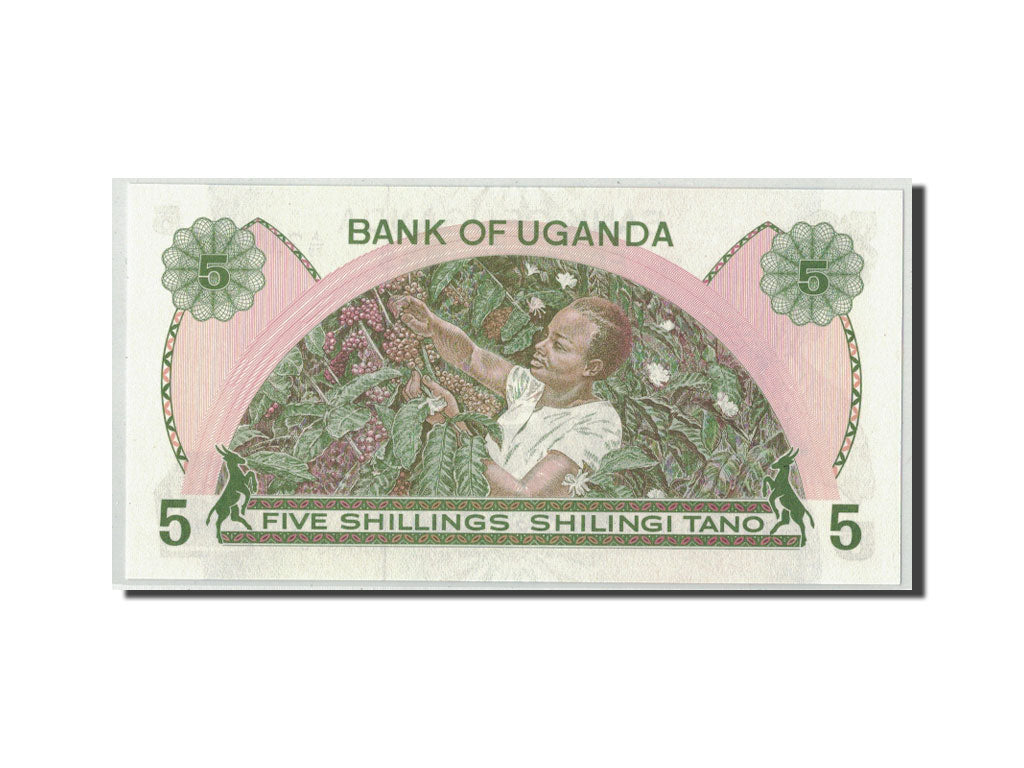 Banknot, 
  
  Uganda, 
  
  5 Şilin