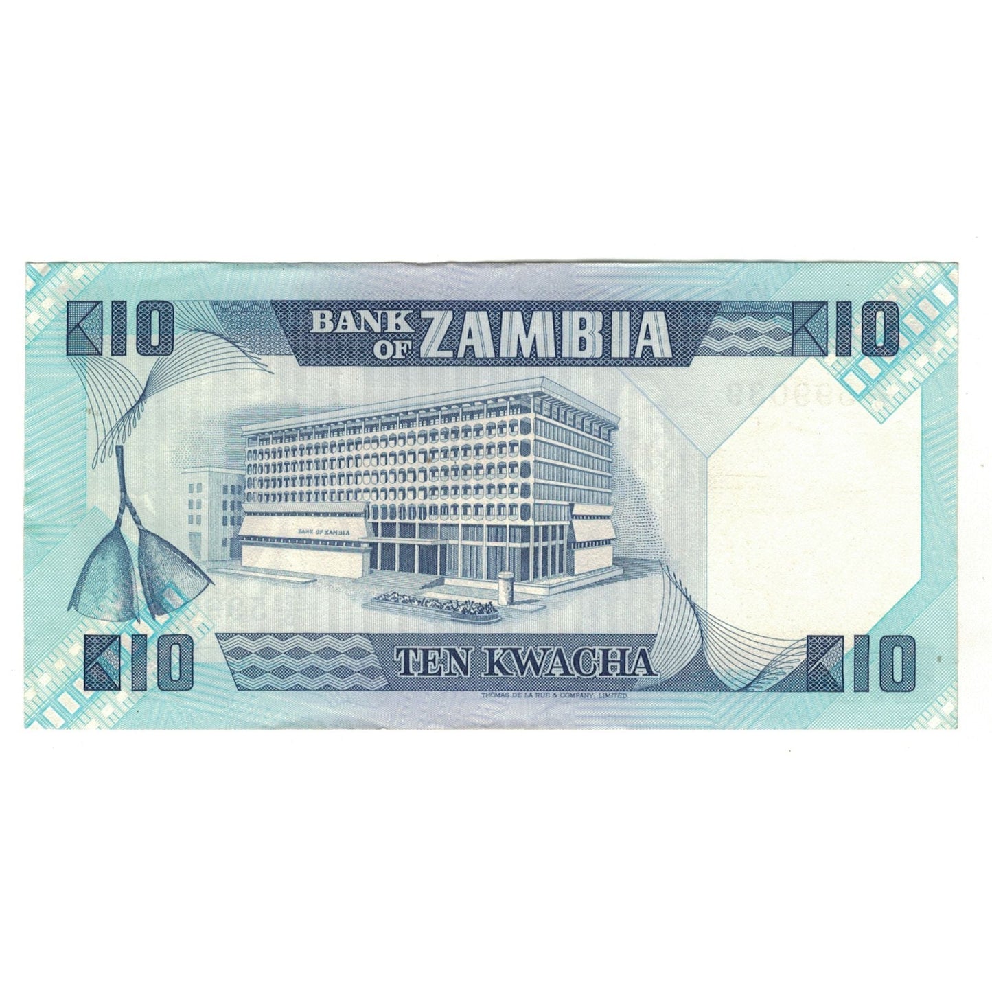 Banknot, 
  
  Zambiya, 
  
  10 Kvaça