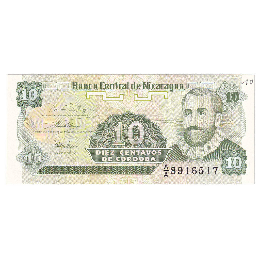 Banknot, 
  
  Nikaragua, 
  
  10 Centavo