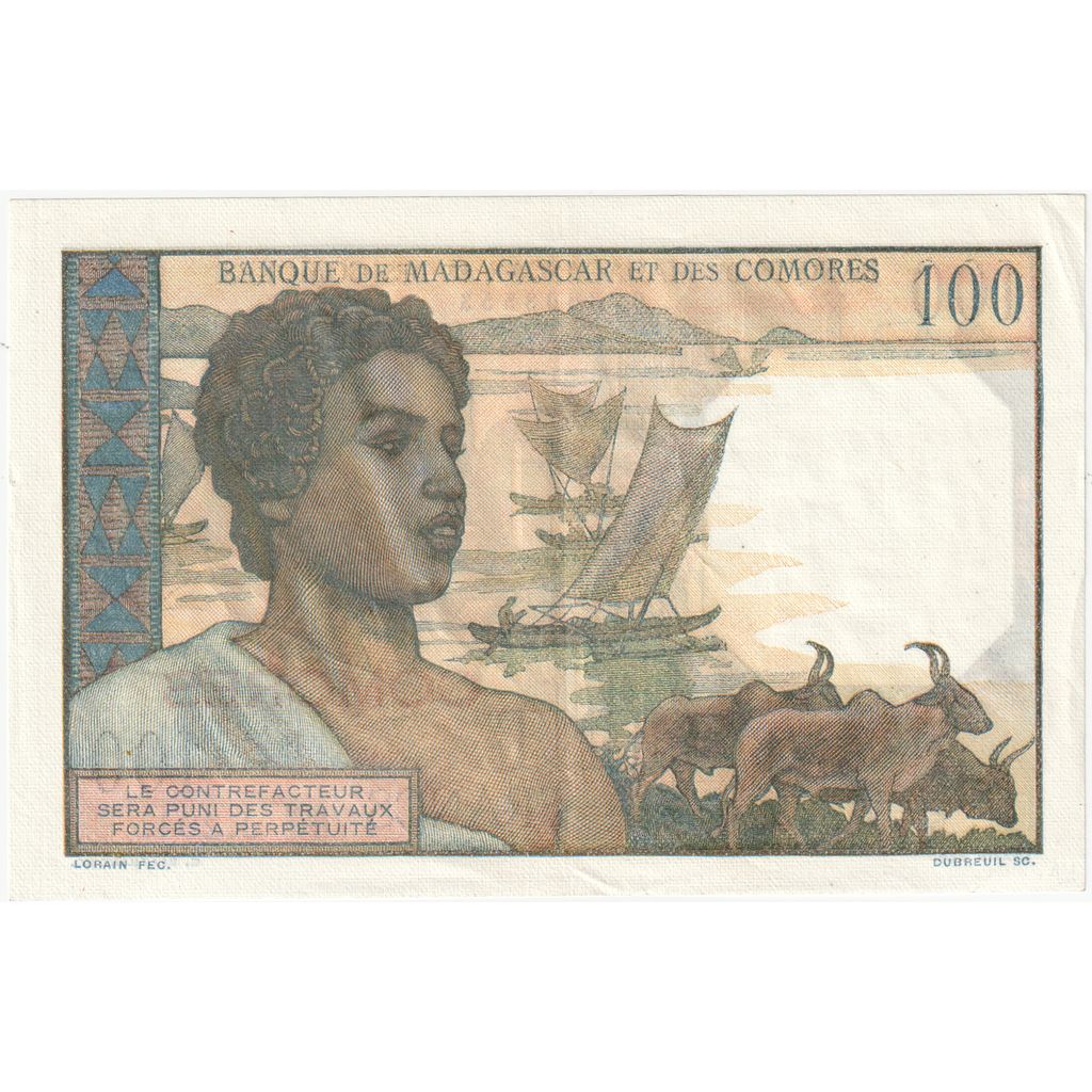 Komorlar, 
  
  100 Frank, 
  
  Tarihsiz (1963)