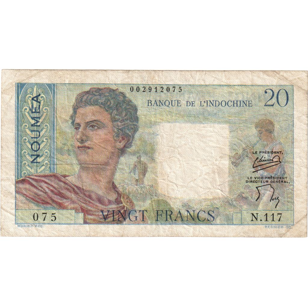 Yeni Kaledonya, 
  
  20 Frank, 
  
  1951-1963