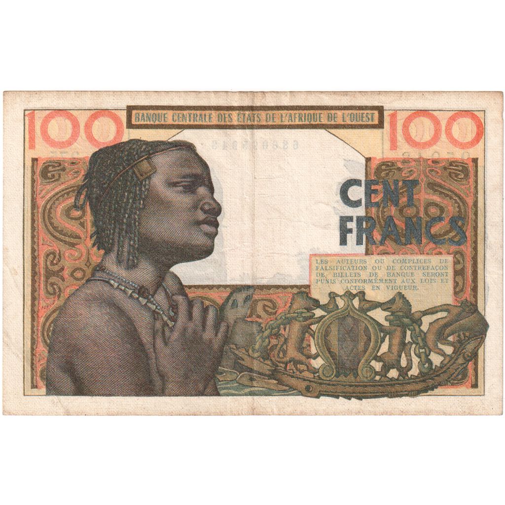 Batı Afrika Devletleri, 
  
  100 Frank, 
  
  1960