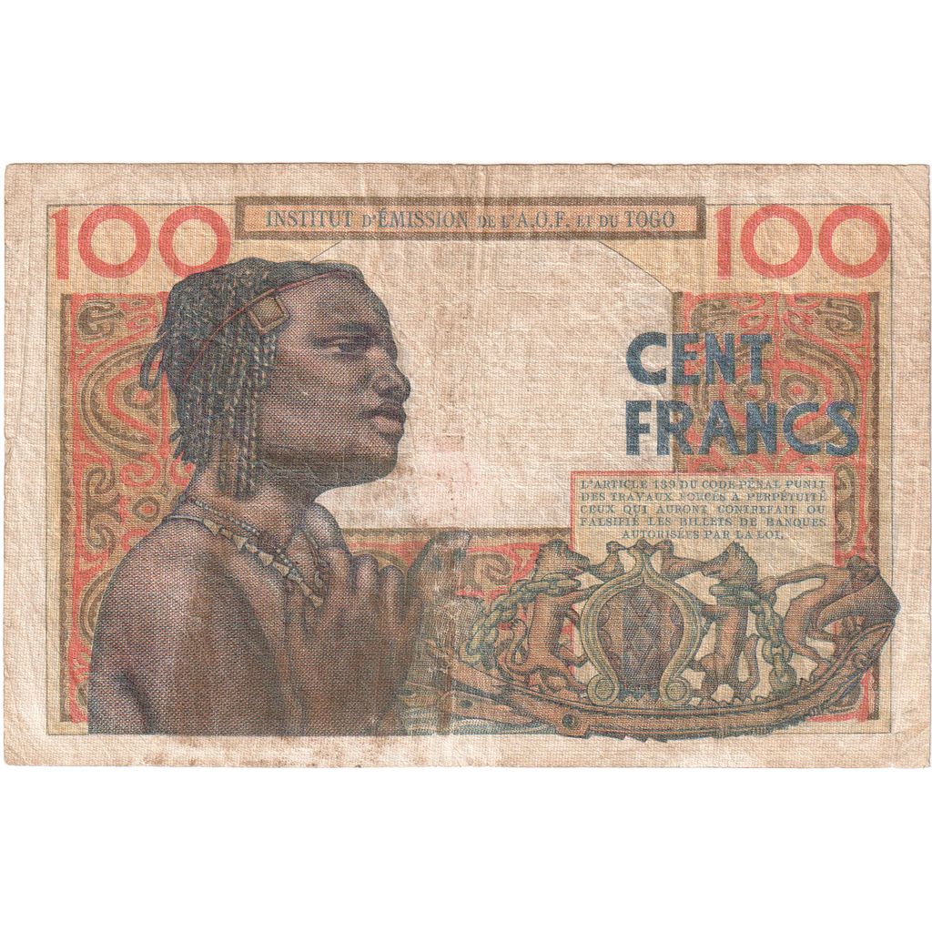 Fransız Batı Afrika, 
  
  100 Frank, 
  
  1957