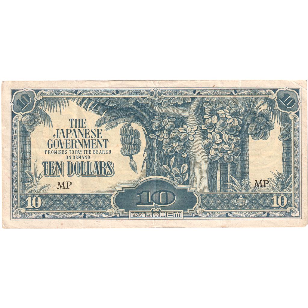 MALEYA, 
  
  10 Dolar, 
  
  1942-1944