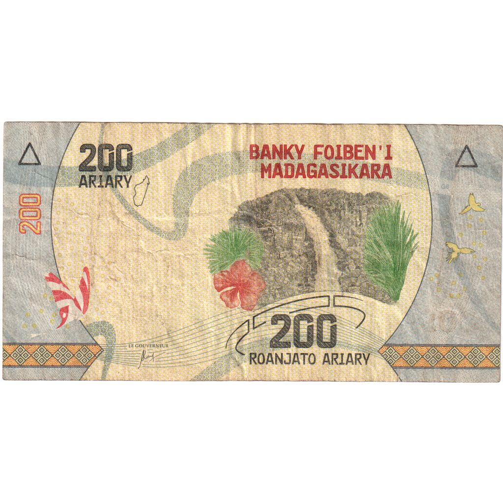 Madagaskar, 
  
  200 Ariary, 
  
  EF(40-45)