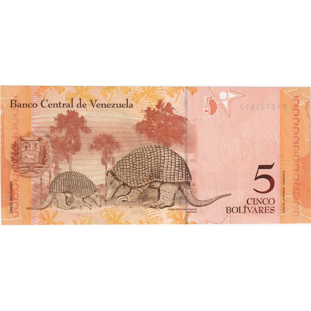 Venezuela, 
  
  5 Bolivar, 
  
  2007-05-24