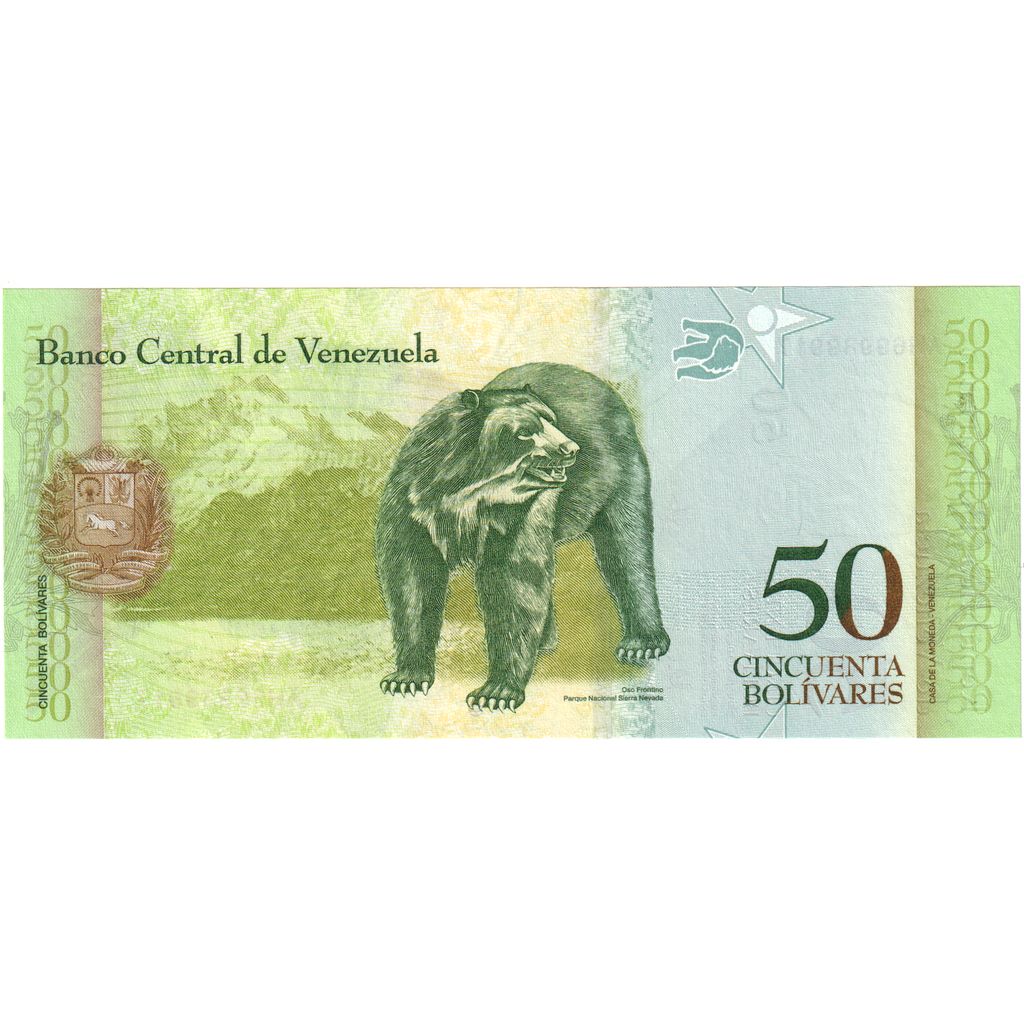 Venezuela, 
  
  50 Bolivar, 
  
  2015-06-23