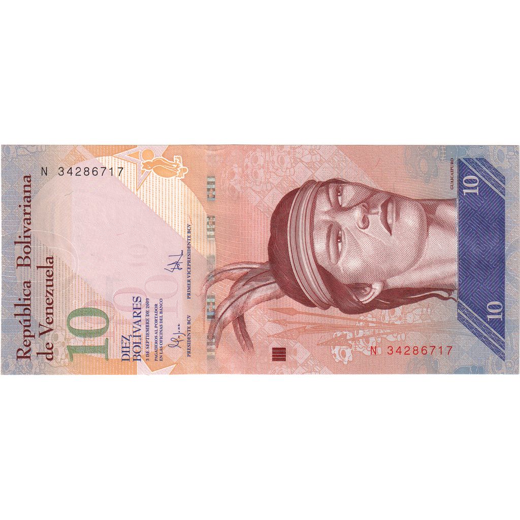 Venezuela, 
  
  10 Bolivar, 
  
  2009-09-03