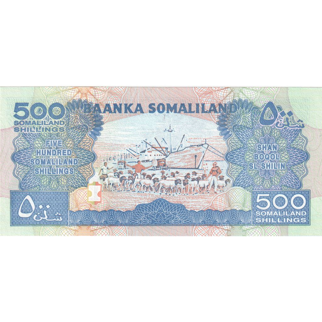 Somaliland, 
  
  500 Şilin = 500 Şilin, 
  
  ÇİL(65-70)