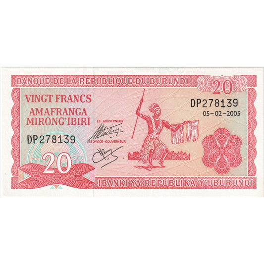 Burundi, 
  
  20 Frank, 
  
  2005-02-05