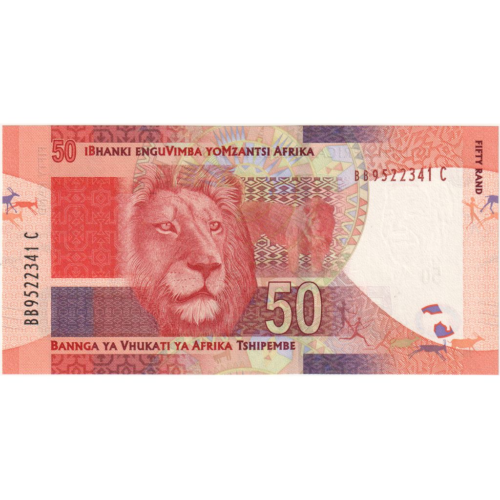 Güney Afrika, 
  
  50 Rand, 
  
  ÇİL(65-70)