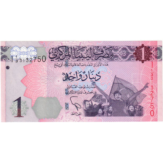 Libya, 
  
  1 Dinar, 
  
  ÇİL(65-70)