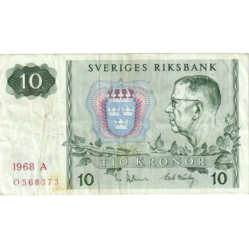 İsveç, 
  
  10 Kronor, 
  
  VF(30-35)