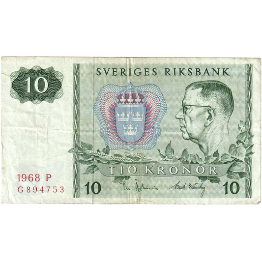 İsveç, 
  
  10 Kronor, 
  
  VF(20-25)