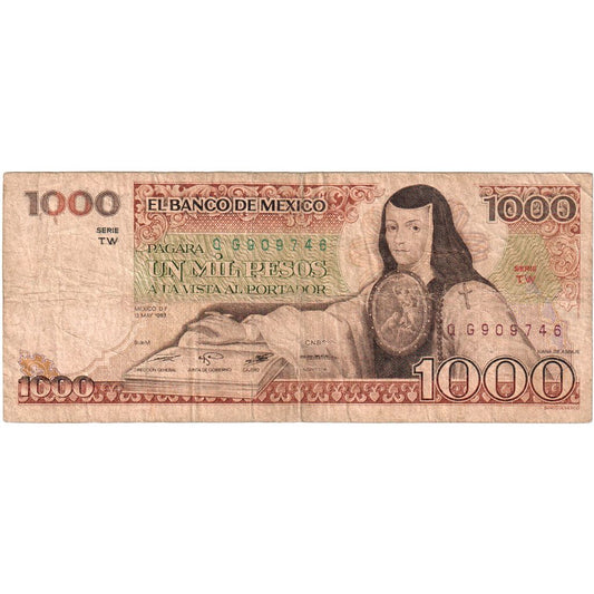 Meksika, 
  
  1000 Peso, 
  
  1983-05-13