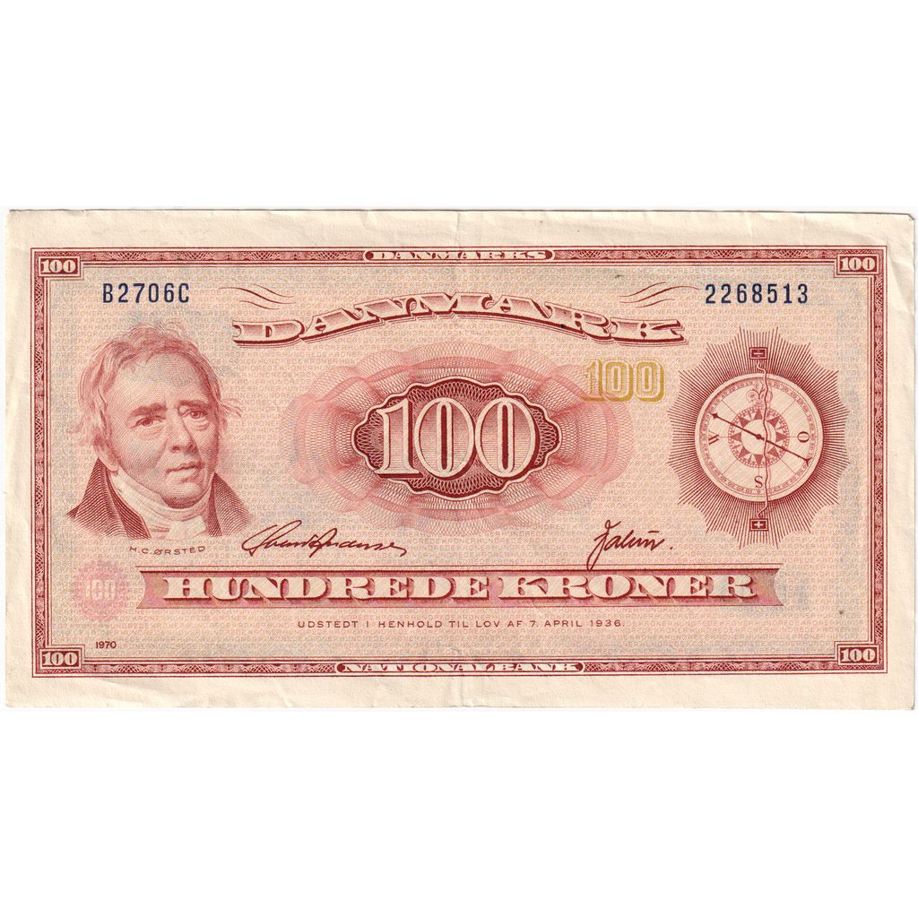 Danimarka, 
  
  100 Kron, 
  
  EF(40-45)