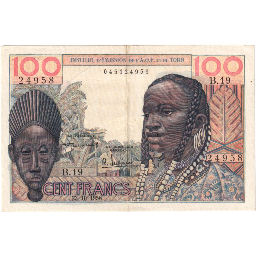 Fransız Batı Afrika, 
  
  100 Frank, 
  
  1956-10-23