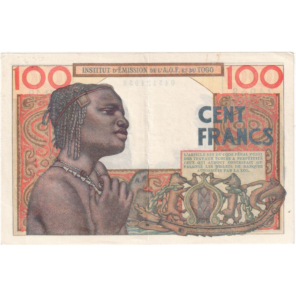 Fransız Batı Afrika, 
  
  100 Frank, 
  
  1956-10-23