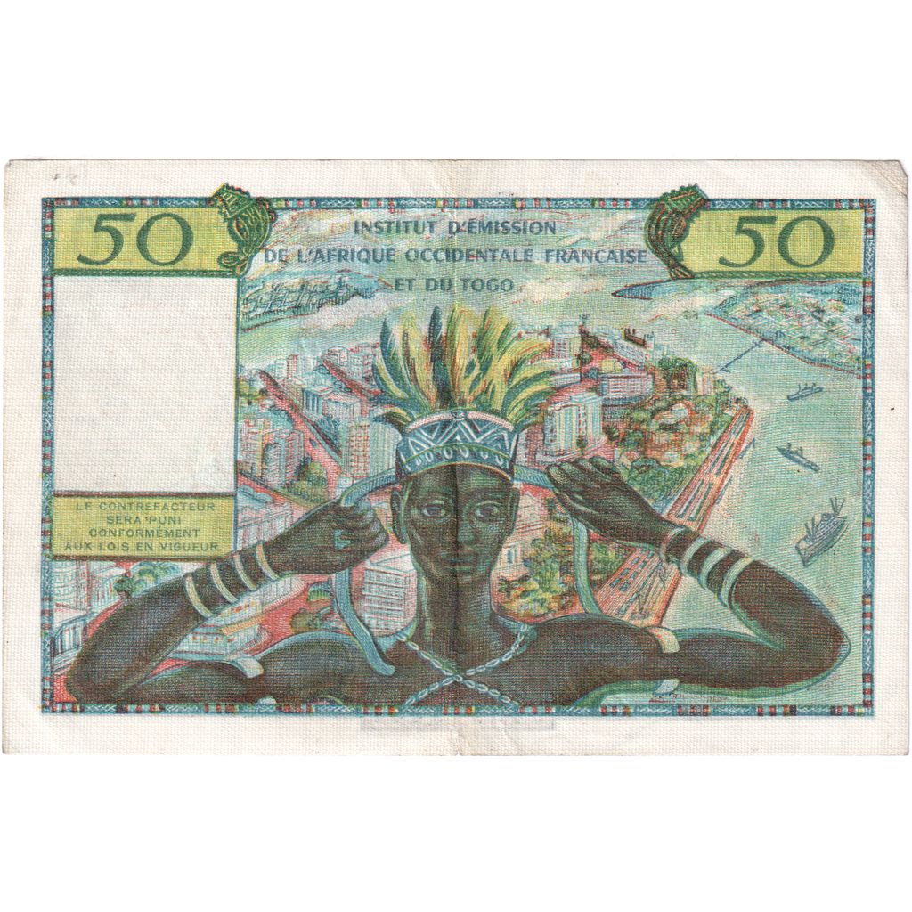 Fransız Batı Afrika, 
  
  50 Frank, 
  
  EF(40-45)