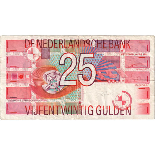 Hollanda, 
  
  25 Gülden, 
  
  1989-04-05