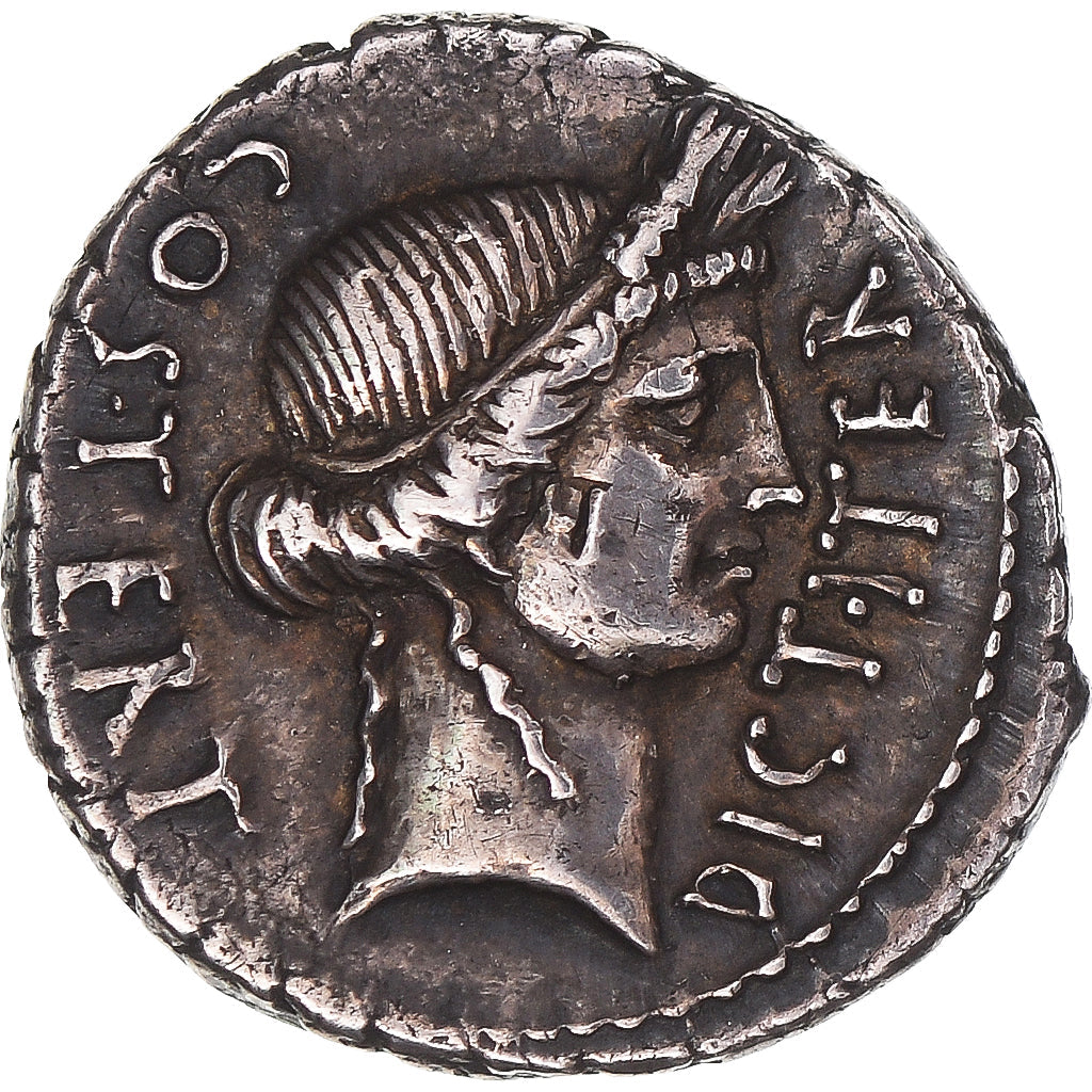 Julius Sezar, 
  
  Denarius, 
  
  MÖ 46