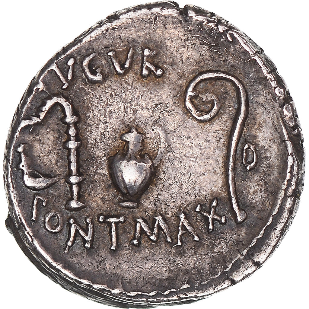 Julius Sezar, 
  
  Denarius, 
  
  MÖ 46