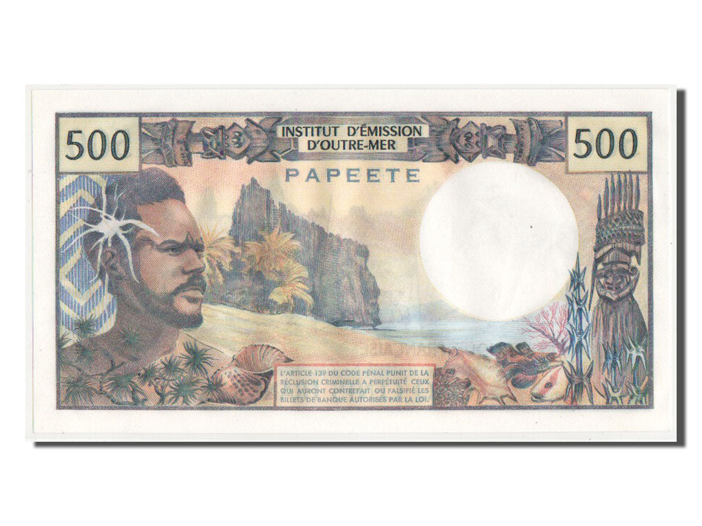 Banknot, 
  
  Tahiti, 
  
  500 Frank