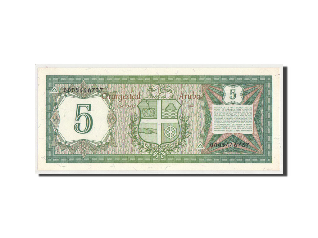 Banknot, 
  
  Aruba, 
  
  5 Florin