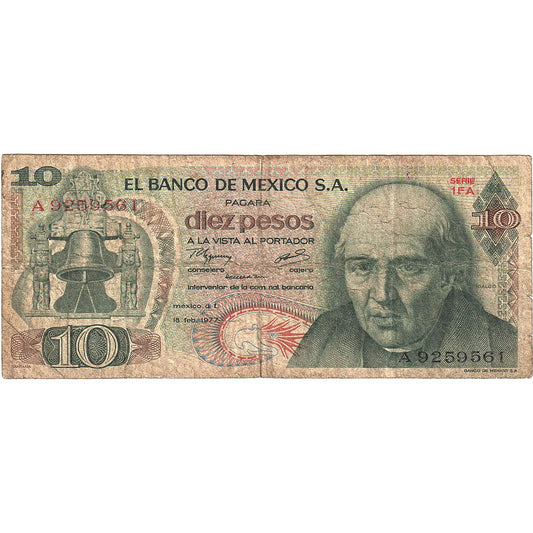 Meksika, 
  
  10 Peso, 
  
  1975