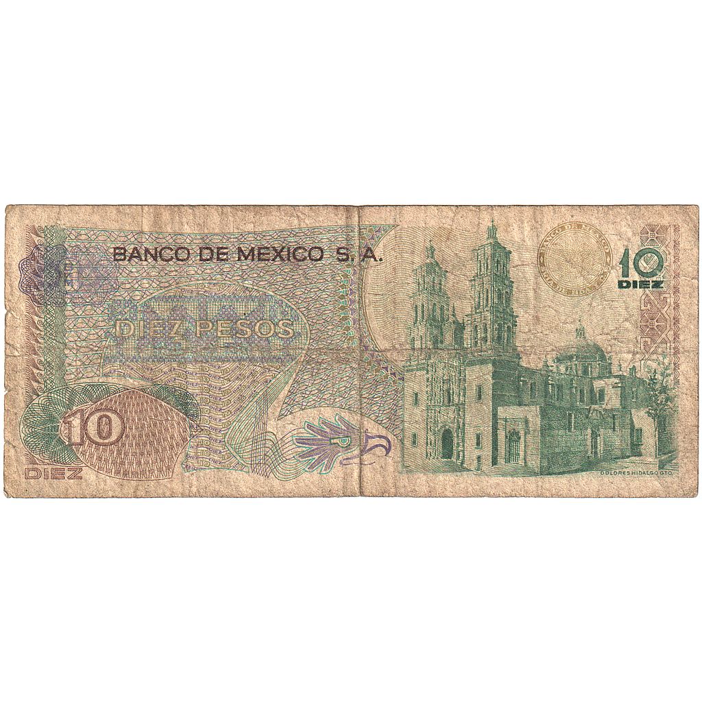 Meksika, 
  
  10 Peso, 
  
  1975